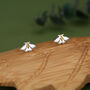 Sterling Silver Moth Stud Earrings, thumbnail 4 of 11