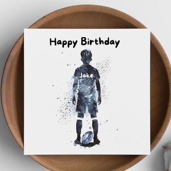 Rugby Boy Personalised Birthday Card, 3 of 6