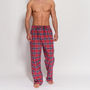 Men's Soft Red Tartan Flannel Pyjama Trousers, thumbnail 1 of 4