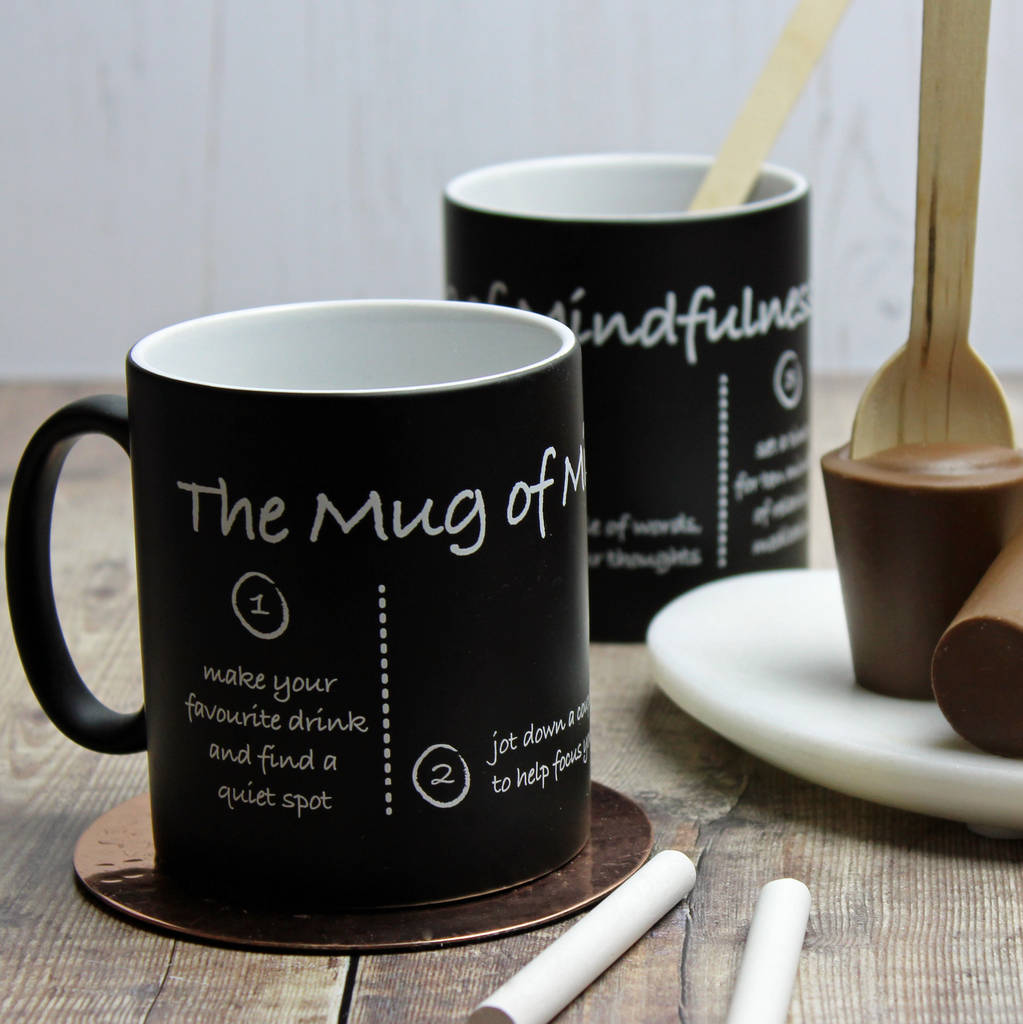 The Mug Of Mindfulness Chalkboard Mug By Suzy Hackett ...