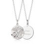 Engraved Sterling Silver Aquarius Zodiac Necklace, thumbnail 1 of 6