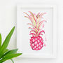 Nursery Print Pink Pineapple Print Unframed, thumbnail 1 of 3