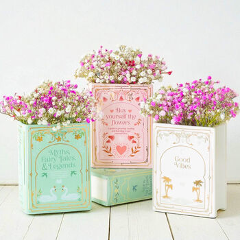 Pink Book Shaped Flower Vase And Gift For Readers, 2 of 5