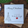 Mother Christmas Card, 3D Wooden Heart, thumbnail 1 of 4