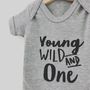 Young Wild And Age Wild And Free Babygrow, thumbnail 2 of 2