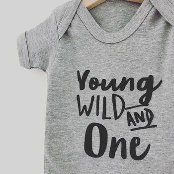 Young Wild And Age Wild And Free Babygrow, 2 of 2