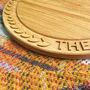 Large Personalised Round Wooden Chopping Board, thumbnail 3 of 5