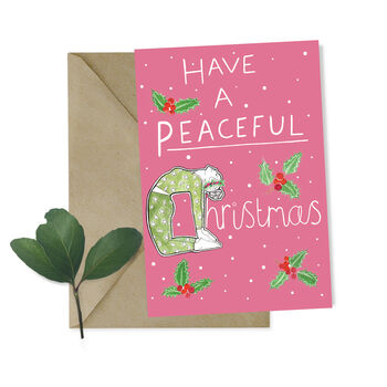 'Have A Peaceful Christmas' Christmas Card, 2 of 4