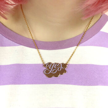'Yes' Positive Affirmation Necklace, 7 of 12