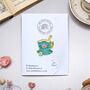 Not Your Cup Of Tea, Blue Flower Enamel Pin Badge, Cute Victorian Teacup Brooch, thumbnail 1 of 9