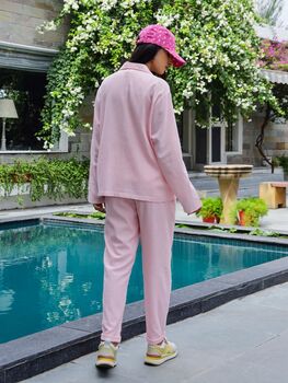 Alley Pink Cotton Blazer Pant, 3 of 3