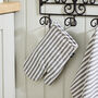 Grey Striped Cotton Kitchen Accessories, thumbnail 5 of 5