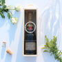 Personalised Wedding/Engagement Wooden Bottle Box Wreath, thumbnail 7 of 7