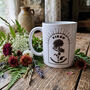 White Glossy Minimal Zodiac Birth Flower Mug, thumbnail 1 of 7