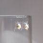 Sterling Silver Pearl Bow Earrings, thumbnail 2 of 11