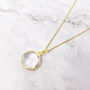18ct Gold Plated White Topaz Crystal Charm Necklace, thumbnail 1 of 4