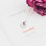 June Birthstone Initial Sterling Silver Necklace, thumbnail 12 of 12