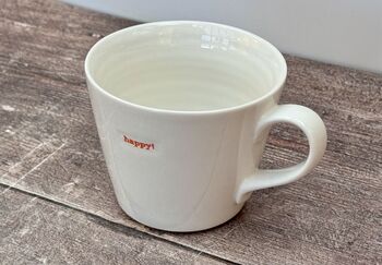 White ‘Happy!’ Mug, 2 of 2