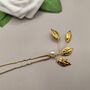 Wedding Hair Accessories Gold Set Of Two, thumbnail 3 of 12