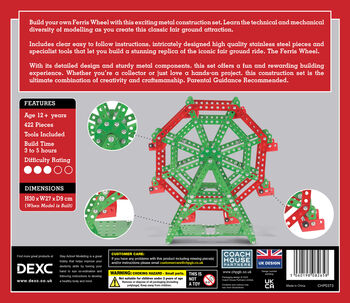 Make Your Own Ferris Wheel Metal Construction Set, 8 of 8