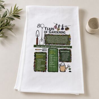 Personalised Garden Towel Birthday Gift For All Ages, 2 of 8