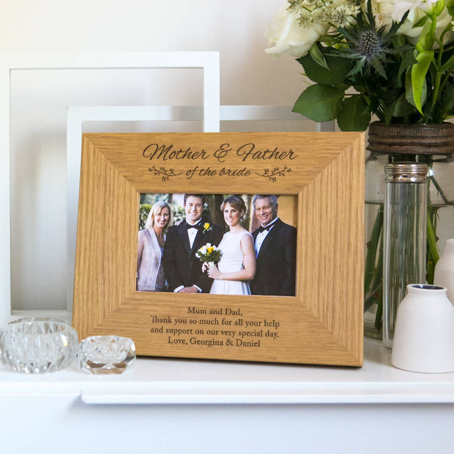 personalised mother and father of the bride frame by dust and things ...