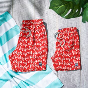 Father And Son Matching Turtle Print Swim Shorts, 2 of 8
