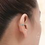 Sterling Silver Sapphire Blue Cz Ear Cuff, thumbnail 4 of 11