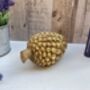 Set Of Three Champagne Gold Pinecone Decorations Ornaments, thumbnail 4 of 9
