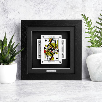 Best Mum Personalised Queen Playing Card Gift Frame, 4 of 12