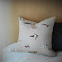Swimmers Embroidered Cushion Cover, thumbnail 1 of 4