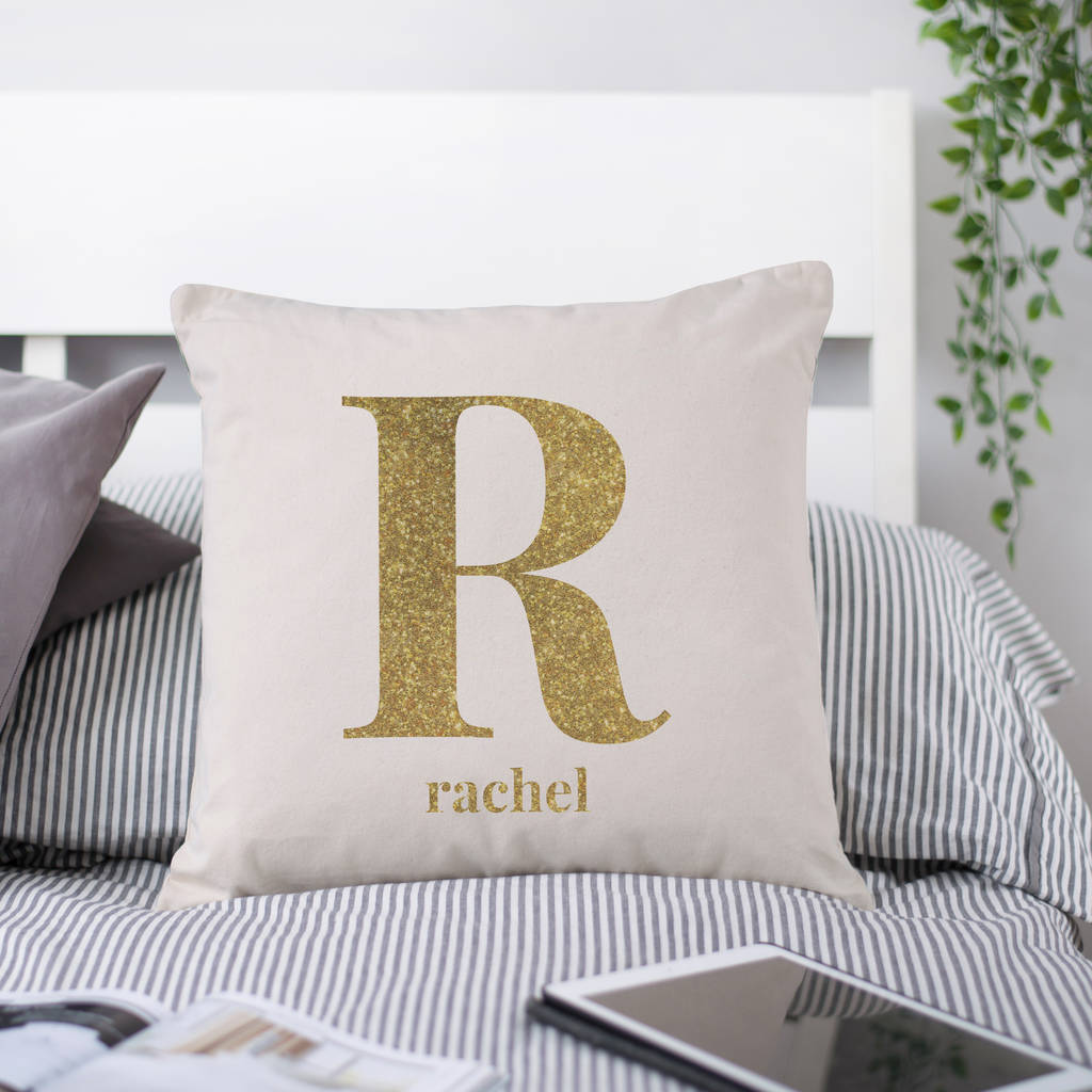 Sparkle Big Letter Cushion Cover, 1 of 3
