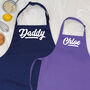 Personalised Retro Parent And Child Apron Set, thumbnail 1 of 6