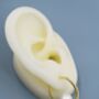 Large Pearl Open Hoop Earrings In Sterling Silver, thumbnail 8 of 11