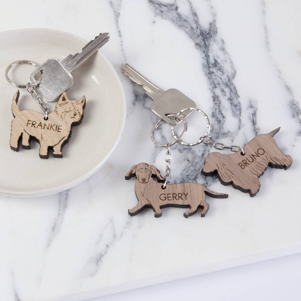 steiff dog keyring