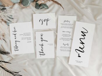 Modern, Black And White Gatefold Wedding Invitations, 5 of 5