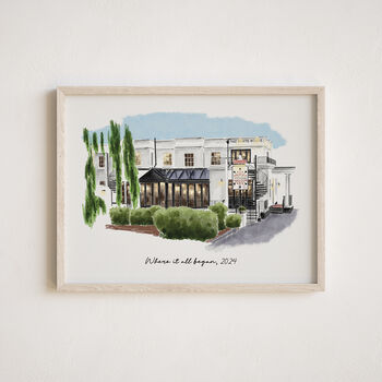 Our First Date Venue Portrait – Gift For Boyfriend / Girlfriend, 5 of 10