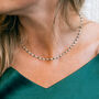Sterling Silver Green Gemstone Necklace, thumbnail 1 of 10