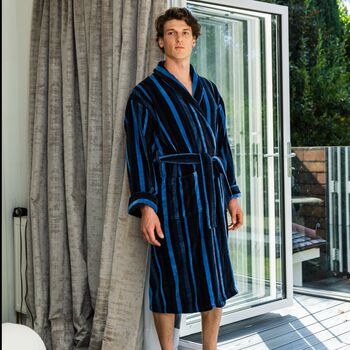 Men's Egyptian Cotton Dressing Gown Salcombe, 2 of 8