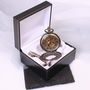 Engraved Bronze Skeleton Pocket Watch, thumbnail 4 of 5