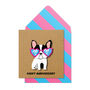 Handmade Anniversary Frenchie Personalised Card, thumbnail 1 of 5