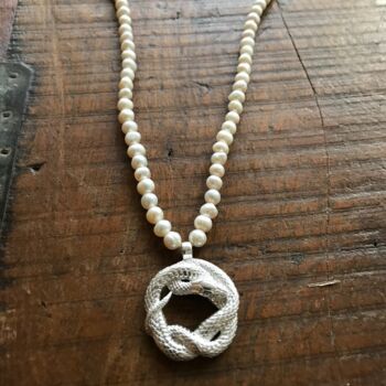 Silver Necklace With Pearl Chain, 5 of 7