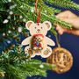 Personalised Chocolate Wooden Bear Decoration, thumbnail 4 of 5