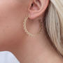 Gold Plated Or Sterling Silver Cut Out Sun Hoops, thumbnail 1 of 7