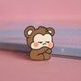 Grumpy Monkey Enamel Pin | Cute Pin Badges, thumbnail 4 of 6