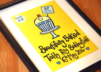 'Beautifully Baked' Personalised New Baby Illustration, 2 of 5