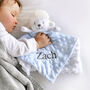 Personalised Blue Lamb Baby Comforter, thumbnail 1 of 6