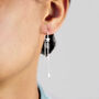 Silver Stars Pull Through Threader Earrings, thumbnail 3 of 9