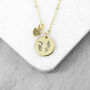 Personalised Birth Flower Heart And Disc Necklace, thumbnail 6 of 12