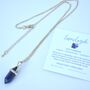 Dainty Lapis Lazuli Point Necklace September Birthstone Gift For Her, thumbnail 1 of 6